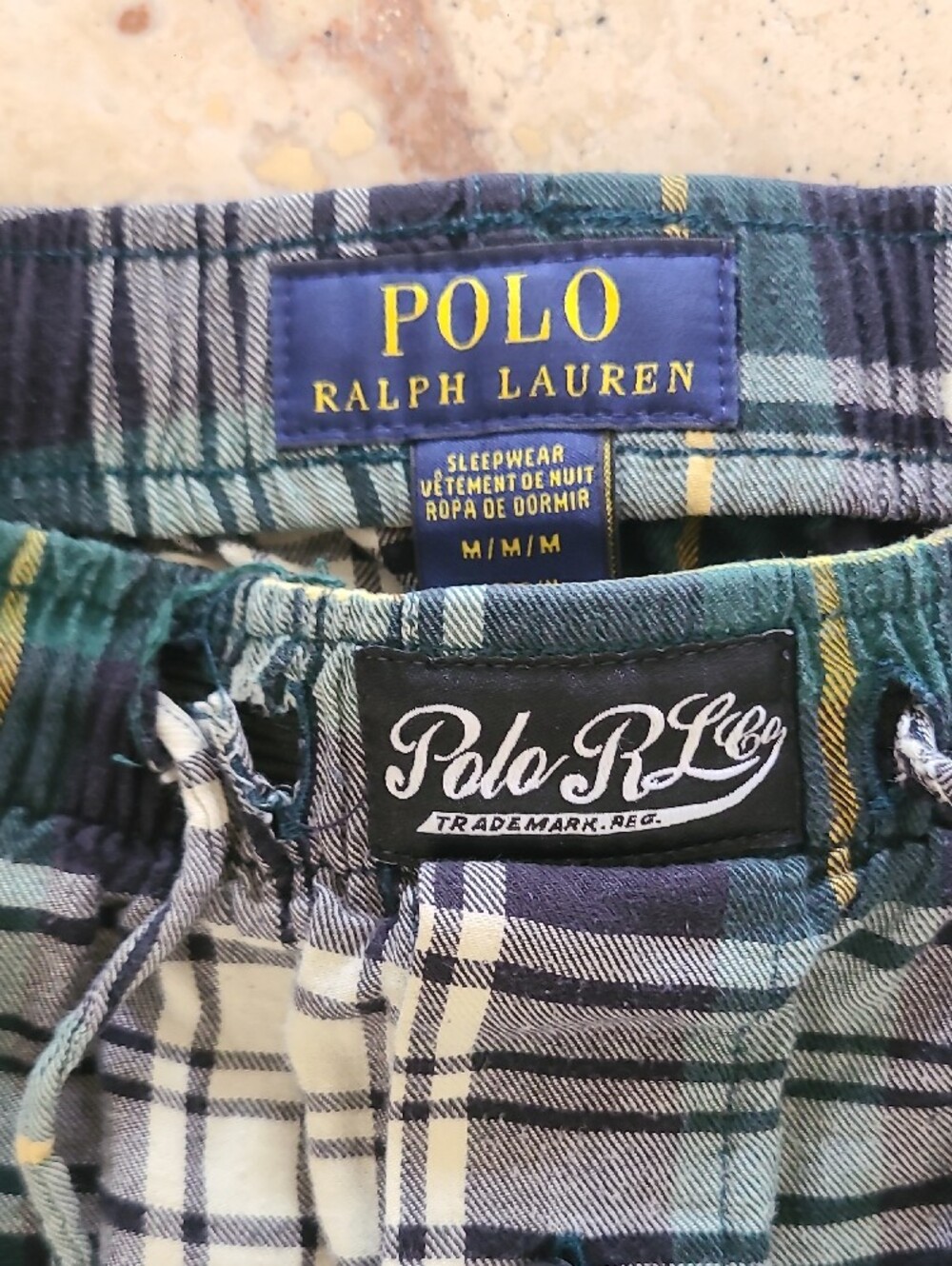 Polo by Ralph Lauren Green and Cream Plaid Lounge Pants - Picture 2 of 6